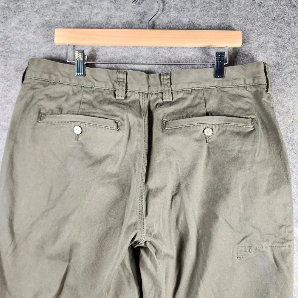 Duluth Trading Flex Fire Hose Cargo Pants Men 36x28 Green Relaxed Work Carpenter